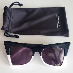 Wildfox black white oversized Ivy sunglasses